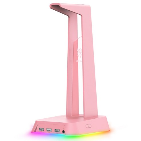ONIKUMA RGB 게이밍 헤드셋 거치대, Pink, 03 Pink