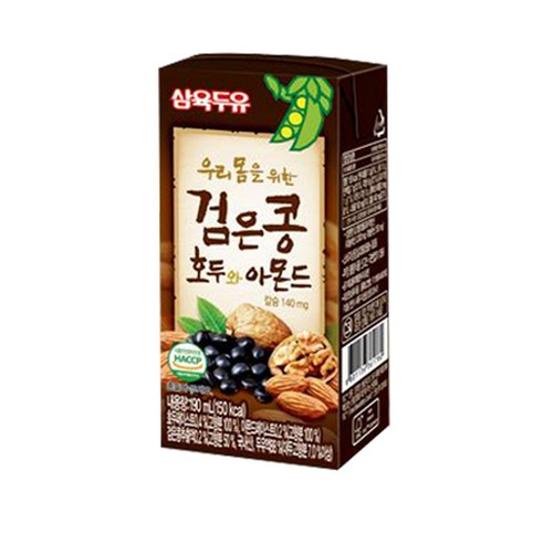 삼육두유 검은콩 호두&아몬드 190mlx24팩, 190ml, 24개