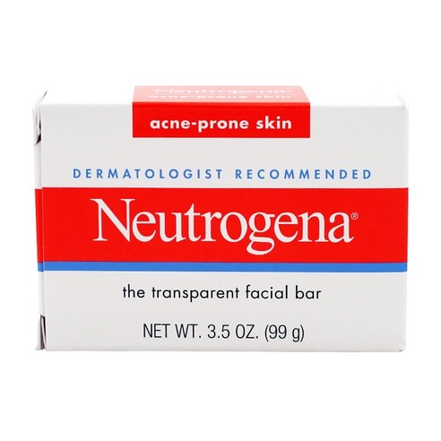 뉴트로지나 Neutrogena 더 트랜스패런스 페이셜 바 아크네-프론 스킨 99g, 1개