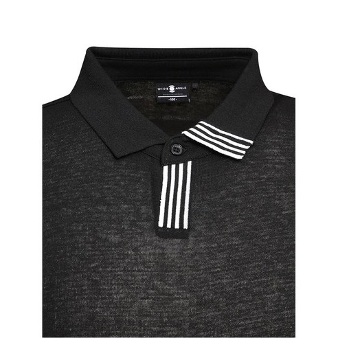 필드의 품격을 높이는 와이드앵글 남성 CF 카라 포인트 반팔 스웨터