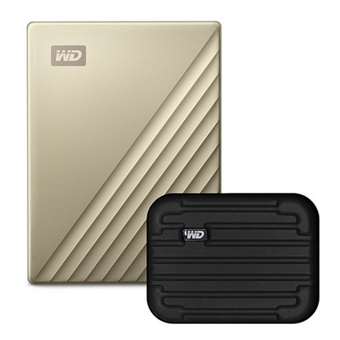 WD My Passport Ultra Type C 휴대용 외장하드 + 파우치, 4TB, 골드