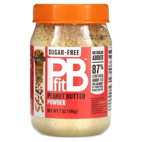 PBfit PBfit 땅콩 버터 가루 무설탕 198g(7oz), 4개