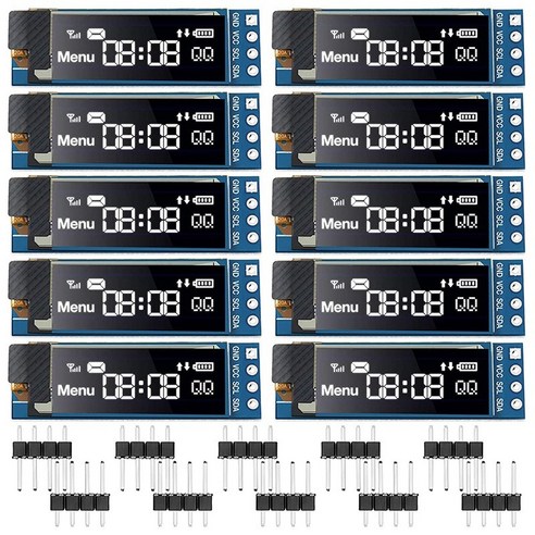 노 브랜드 10 세트 OLED 디스플레이 모듈 SSD1306 드라이버 IIC I2C Arduino Ras 용 직렬 자체 발광 보드