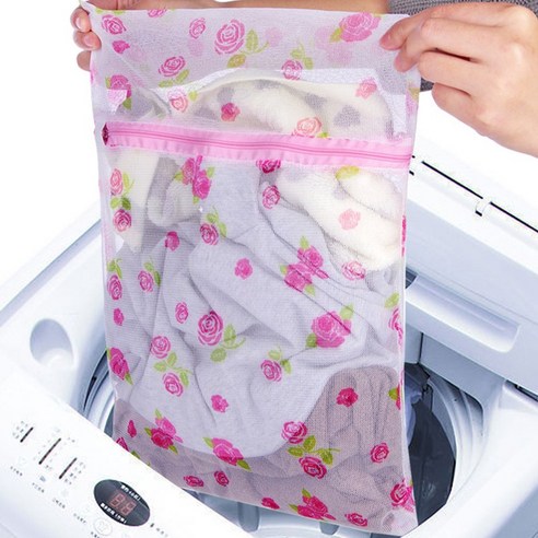 2 크기 지퍼가 달린 메쉬 세탁 워시 가방 Delicates 란제리 브래지어 양말 속옷 세탁 접이식 기계 의류 보호 네트, {"크기":"하나"}, 1PCRandomColor