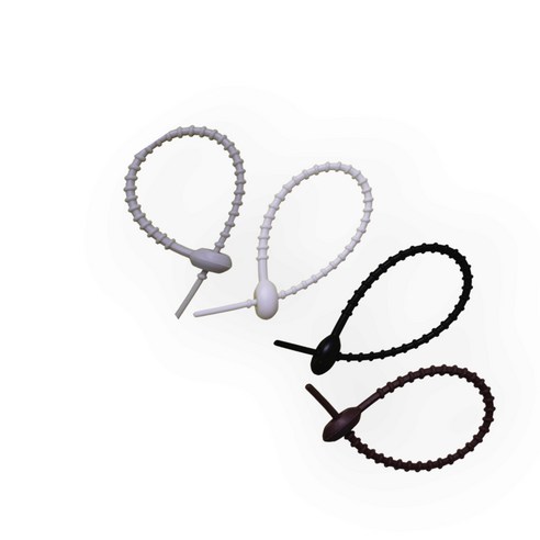 부드럽고 안전하게! 엉킨 케이블, 이제 실리콘 케이블 타이로 깔끔하게 정리하세요.