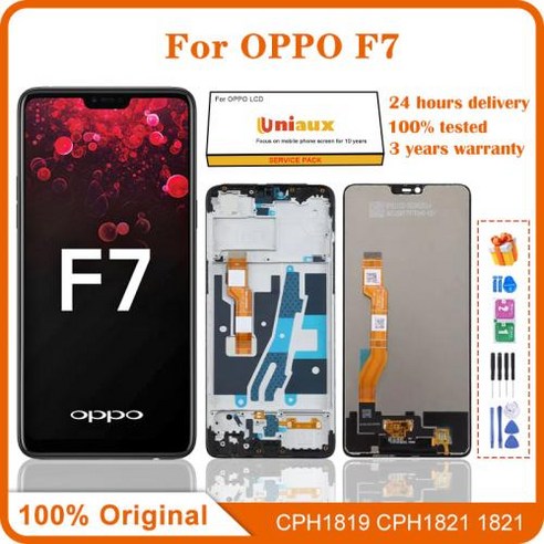 OPPO A3 F7 용 오리지널 디스플레이 프레임 포함 LCD OPPO F7 CPH1819 CPH1821 A3 CPH1837 디스플레이 터치 스크린 어셈블리 623 인치, 없음, 없음, 2)LCD With Frame 노트북