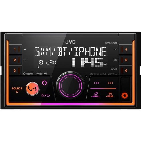 JVC KW-X850BTS 블루투스 카 스테레오 디지털 미디어 수신기USB 포트 AM FM 라디오 MP3 플레이어 아마존 알렉사 안드로이드 아이폰 Double DIN 13밴드 E