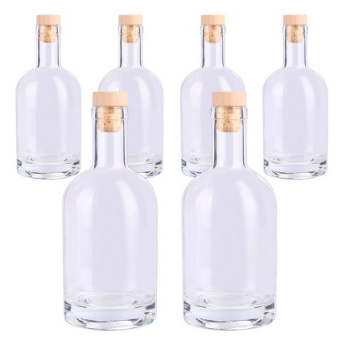 가인글로벌 위스키375 유리병 주류병 더치병 담금주 술병, T코르크(우드), 6개, 375ml