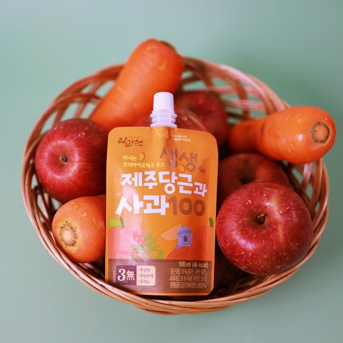 제주 자연을 담은 건강한 선택, 탐라원 생생제주당근과사과 주스