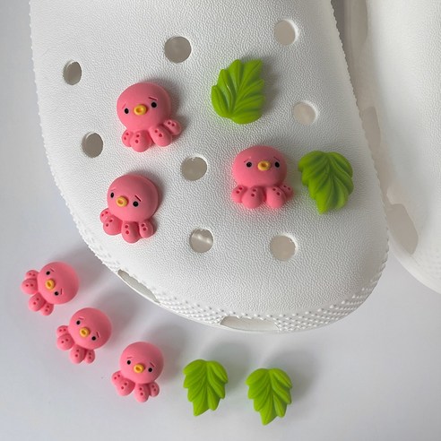 [비웨이] 귀여운 동물 슬리퍼 신발 꾸미기 파츠 세트