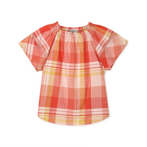 레노마 키즈 여아나그랑 셔링 블라우스 레드 R2222B355 03