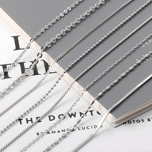 실버 925 은목걸이 은체인 볼 소세지 뱀줄 목걸이