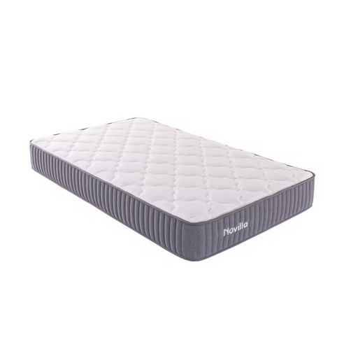 Novilla 스프링 싱글 침대 매트리스 포켓 슈퍼싱글 매트 1인용, 25cm, 회색
