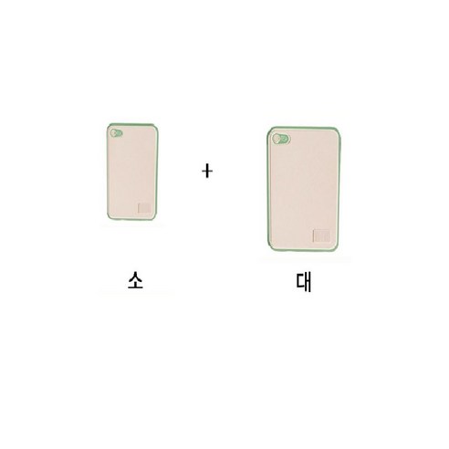 이누아 99%은이온 항균 양면 도마, 소+중, 그린, 1개