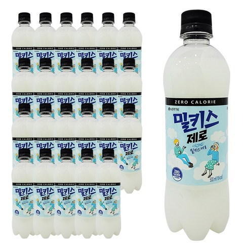 밀키스 제로 500mlx6펫x4박스, 500ml, 24개
