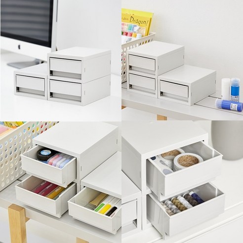 (아우어마켓) (미니)플라스틱 소품함 악세사리 화장품 보관함 미니 수납함 책상 정리함