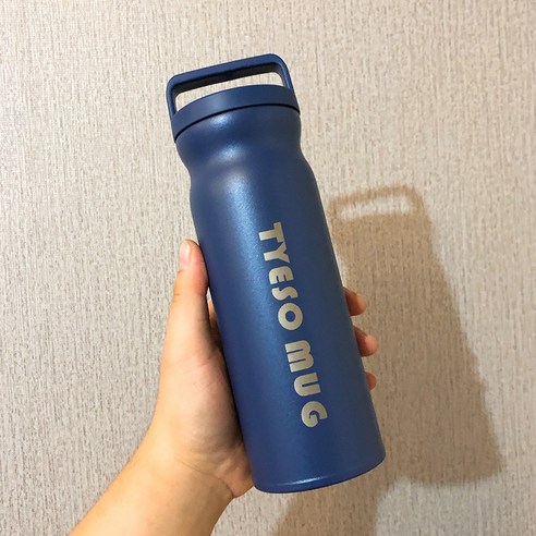 GU 휴대용 예술적 대용량 스테인리스 보온병 컵 여성 학생 간단한 컵 남성 단색 커플 컵, 색깔7, 하나