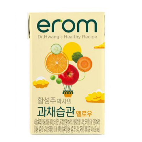 이롬 황성주 과채습관 옐로우, 190ml, 48개
