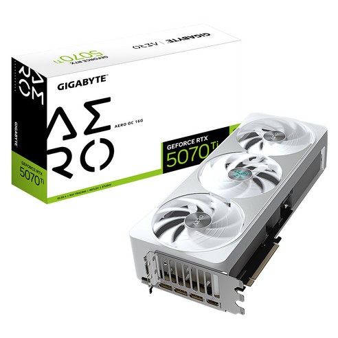 게임, 디자인, 영상 편집? RTX 5070 Ti AERO OC 화이트로 꿈을 펼쳐보세요! 기가바이트5070ti