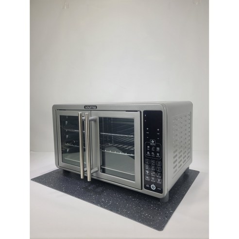 에어프라이어오븐 받침 열차단매트 싱크대 상판보호 깔개 독일모티프매트, 블랙실버-도트, 1개