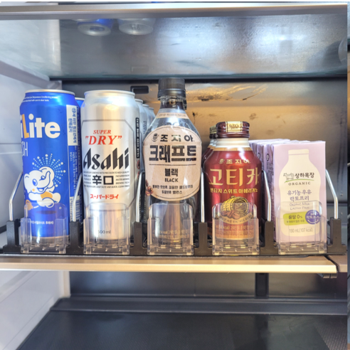 냉장고 정리 필수 아이템: 루미에르 냉장고정리 음료수 맥주 캔 정리 디스펜서 트레이