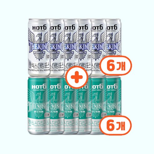 핫식스 더킹포스 12개+더킹러쉬 12개 고카페인에너지드링크, 1세트, 355ml 핫식스 더킹포스 12개+더킹러쉬 12개 고카페인에너지드링크, 1세트, 355ml
