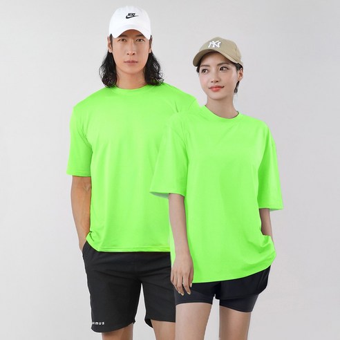 (6컬러) 여성 남자 커플 오버 루즈핏 빅사이즈 반팔 래쉬가드 상의
