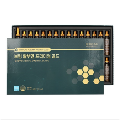 보령 알부민 프리미엄 골드 마시는 실크 단백질 아르기닌 비타민B 기력회복에 도움, 60개, 20ml