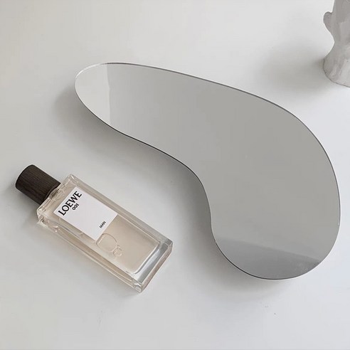불규칙 아크릴 쟁반 향촉 쟁반 수납 사진 촬영 소품, 은백색