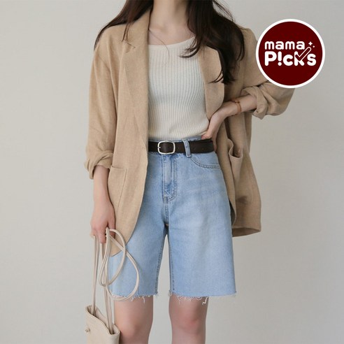 봄/가을의 필수품: 편안하고 세련된 여성 루즈핏 캐주얼 린넨 자켓