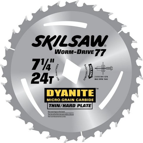 스킬 374987 76924 Dyanite Worm Drive 7 1/4인치 24 톱니, 1개