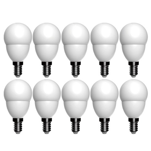 우리조명 LED 미니크립톤전구 E14 5W 10개, 주광색