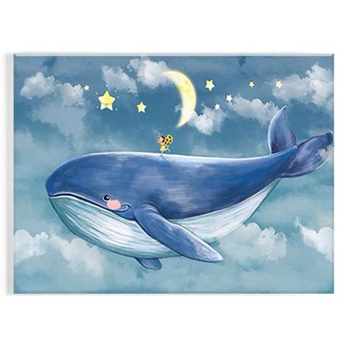 오로라데코덴 캔버스형 보석십자수 30x40cm, MK029 별빛 고래