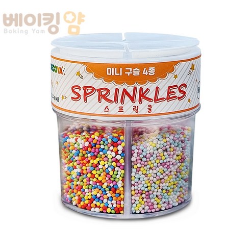 아홈베이킹 데코스프링클 미니구슬 4종 세트