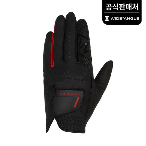 [와이드앵글 공식] 남성 CO 파워 그립 한손장갑 WMU23V01Z1, Black, 1개