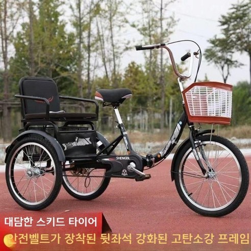 푸리오 고출력 갓성비 전기자전거 충전식 바이크 펫바이크 배터리 라이더 출퇴근 산책 마트, 그린 48V 14A (납산 배터리 탈착 가능) 삼천리전기자전거 11 어른용 세발 자전거 바구니 수납 2인승 삼륜 중년 할아버지 할머니 20inch, 03.20inch-베이지