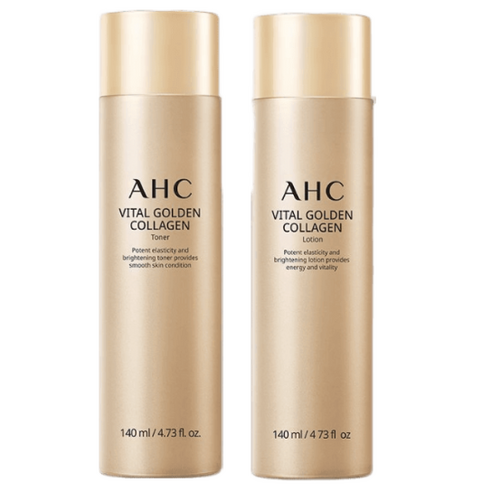 AHC Vital Golden Collagen 토너 + 로션 세트 140mL 스킨케어