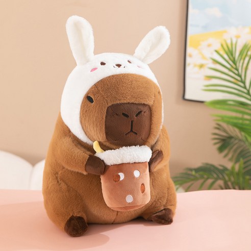 스토리원 7가지 카피바라 인형 동물 봉제 애착 선물 ST-TOY-017, 1개, 흰토끼, 40cm