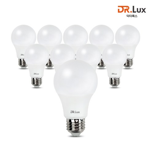 닥터룩스 LED 전구 8W, 주광색, 10개