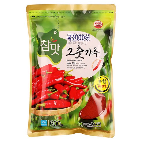 고추나라 참맛청결고추가루(국산청양중식)600g고추나라