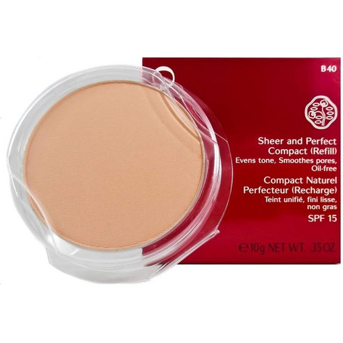 시세이도 시어 앤 퍼펙트 컴팩트 리필 SPF21 10g, Natural Fair Beige B40, 1개
