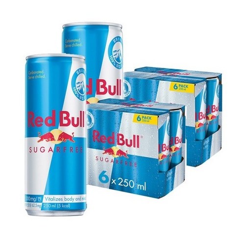 레드불 슈가프리(무설탕) 6개입 2세트, 250ml, 12개