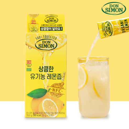 돈시몬 유기농 착즙 레몬즙, 25g, 84개