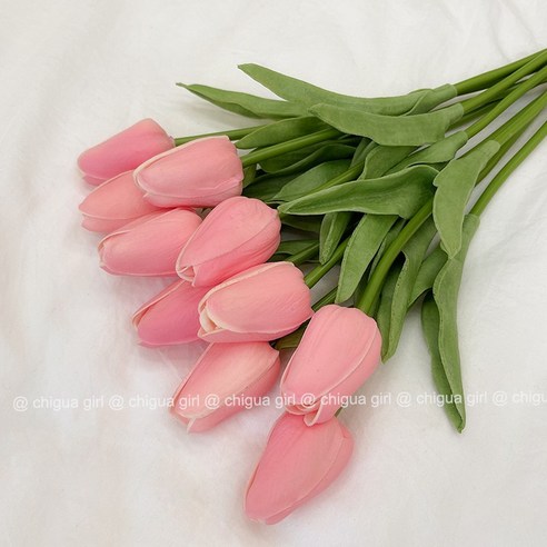 DFMEI 인사이드 플라워 튤립 선물하기 거실 에뮬레이션 꽃다발 사진촬영 꽃다발도장식용 조화, DFMEI 핑크, 하나