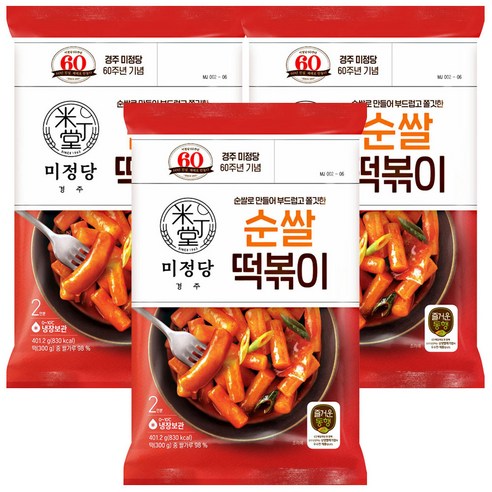 (냉장)미정당 순쌀떡볶이2인x3개