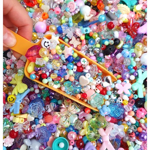 찬란한 상상력을 현실로, 250g 비즈 스쿱 랜덤팩 DIY 비즈 공예의 세계로 초대합니다 비즈스쿱