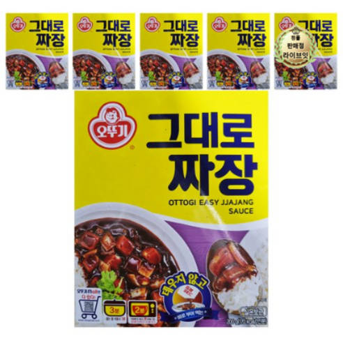 라이브잇 오뚜기 그대로 짜장 200g 6개, 200g x 6개