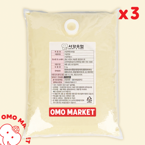 서강 크리밀 대용량 연유 15kg (5kg x 3개) 업소용 크리밀연유