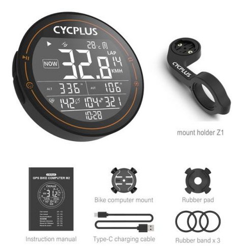 속도체크 자전거 속도계 CYCPLUS M2 GPS 컴퓨터 사이클링 주행 거리계 방수 블루투스 ANT 도로 MTB용 액세서리, CHINA, 2) M2 Z1