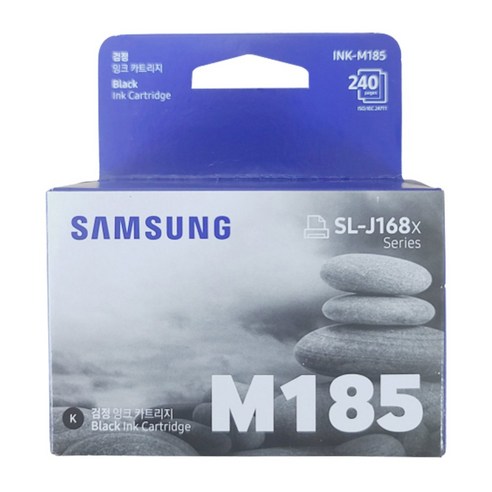 삼성 INK-M185 INK-C185 잉크 SL-J1680 J1683 J1685, 검정(INK-M185)